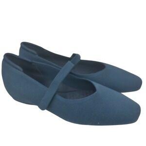 Cusolemore Navy Blue Mary Jane Flats Size 8.5 Knit Comfort